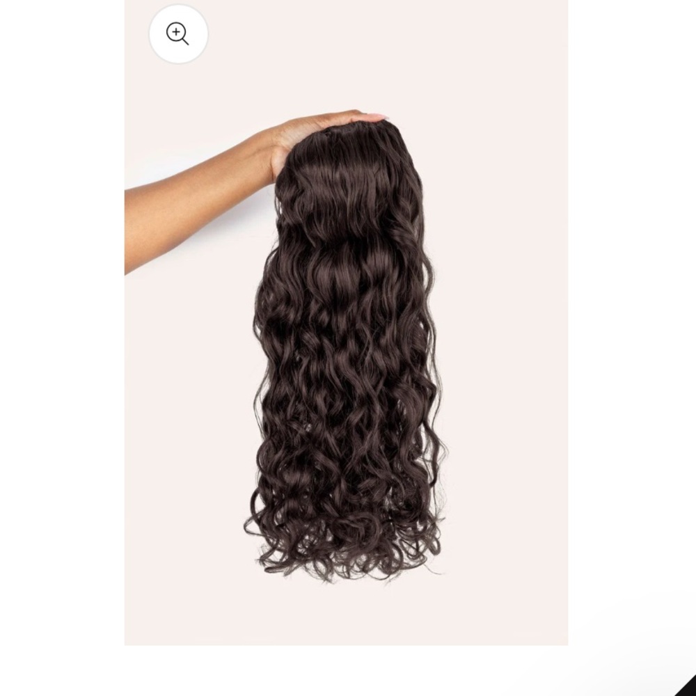 Bebonia 22” spiral dark brown clip in hair extensions